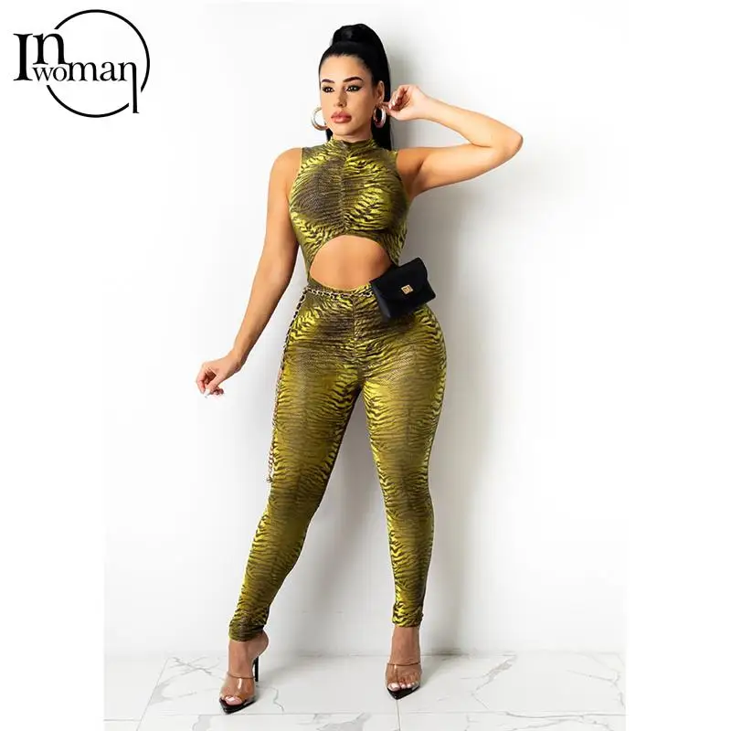Inwoman Sexy Bodycon Ladies Sleeveless Jumpsuits Turtleneck Hollow Jumpsuit Out Jumpsuits One Piece Outfit Women Jumpsuit Female
Inwoman Sexy Bodycon Ladies Sleeveless Jumpsuits Turtleneck Hollow Jumpsuit Out Jumpsuits One Piece Outfit Women Jumpsuit Female