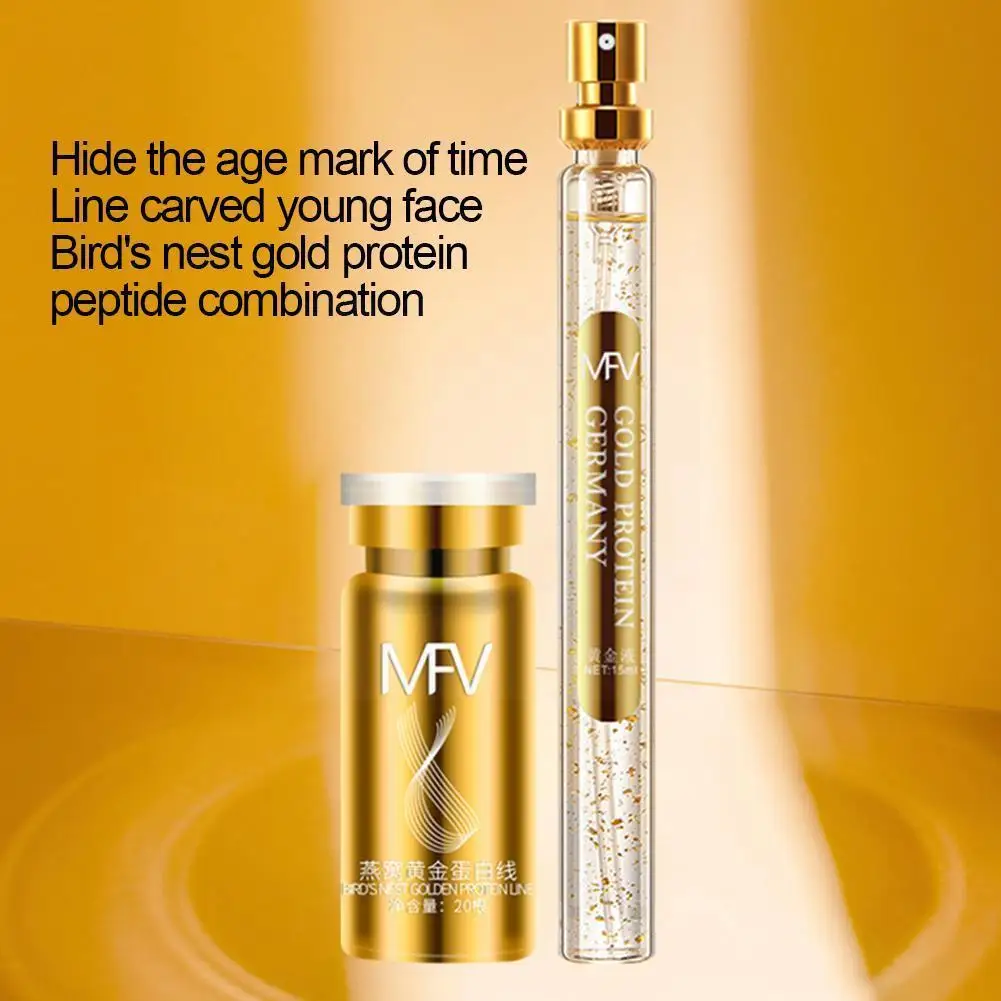 Сыворотка для лица с коллагеном и шелковой нитью, 24K золота 
Сыворотка для лица с коллагеном и шелковой нитью, 24K золота