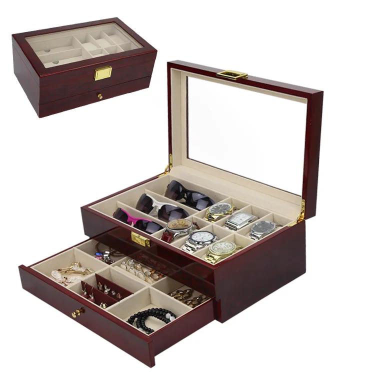 Luxury Necklace Double-deck Jewelry Gift Boxes Ring Spray Painting Wooden Watch Jewelry Packaging Storage Box
Luxury Necklace Double-deck Jewelry Gift Boxes Ring Spray Painting Wooden Watch Jewelry Packaging Storage Box