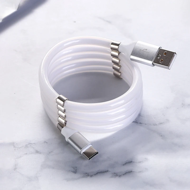 Magnetic Data Cable Magic Rope Retractable Fast Charge for iPhone Samsung Xiaomi Type C Micro USB 1M Automatically Storage Cable
Magnetic Data Cable Magic Rope Retractable Fast Charge for iPhone Samsung Xiaomi Type C Micro USB 1M Automatically Storage Cable
