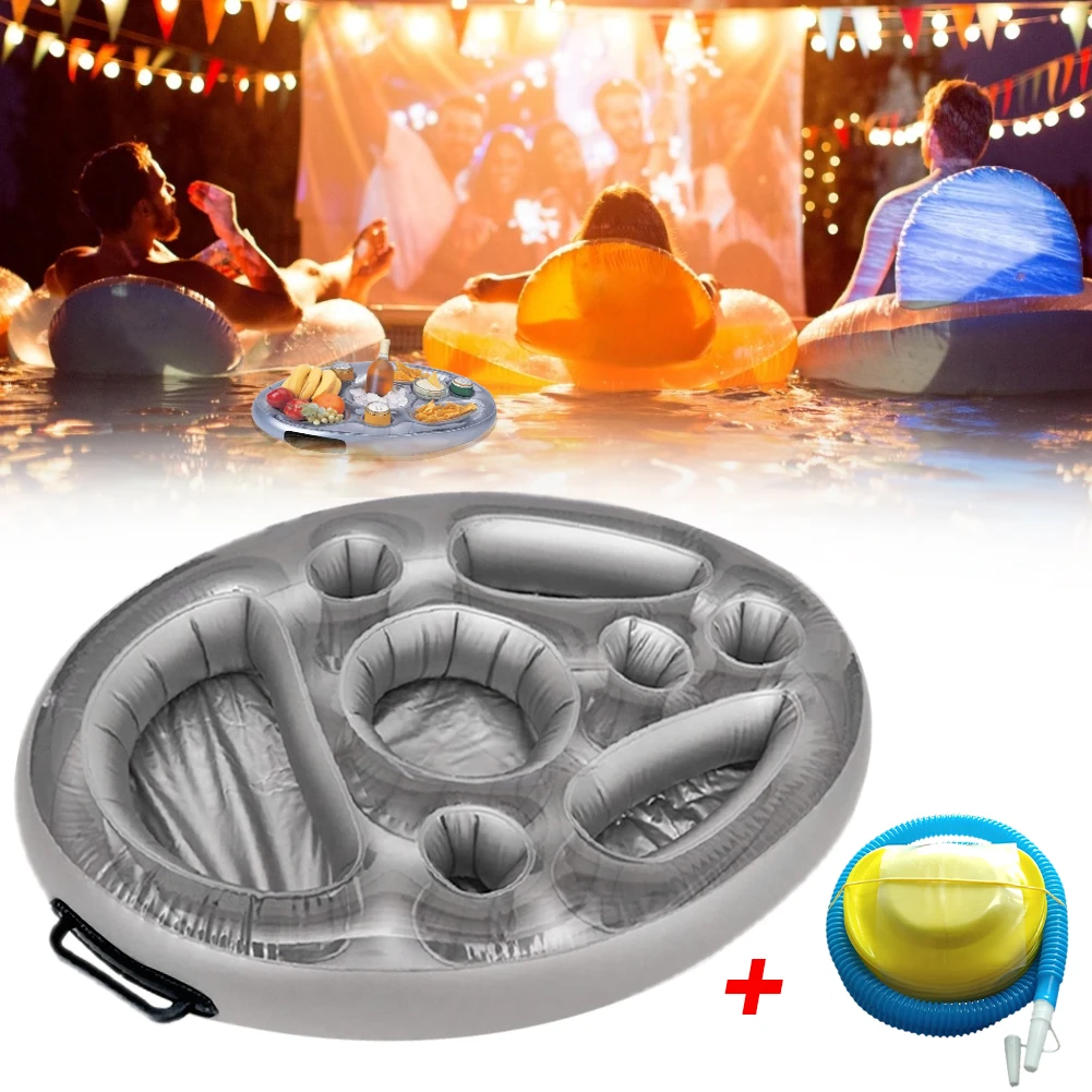 70x50cm Inflatable Floating Mini Bar 8 Holes Swimming Pool Beach Drink Holder Tub Lounge Raft Beer Bucket Cooler Bar Table Tray
70x50cm Inflatable Floating Mini Bar 8 Holes Swimming Pool Beach Drink Holder Tub Lounge Raft Beer Bucket Cooler Bar Table Tray