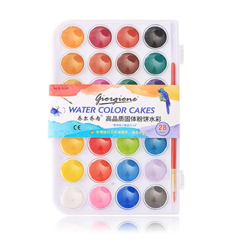 12 Color Fundamental Watercolor Pan Set with Paint Brush Watercolor Set
12 Color Fundamental Watercolor Pan Set with Paint Brush Watercolor Set