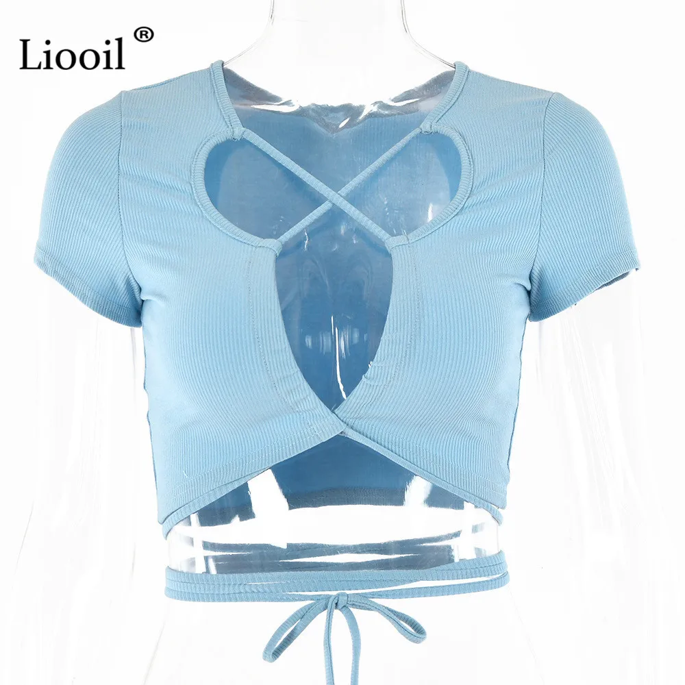 Liooil Knit Ribbed Bandage T Shirt Sexy Bodycon Tops Women Both Side Wear Summer Hollow Out Drawstring Black White Short Tops
Liooil Knit Ribbed Bandage T Shirt Sexy Bodycon Tops Women Both Side Wear Summer Hollow Out Drawstring Black White Short Tops