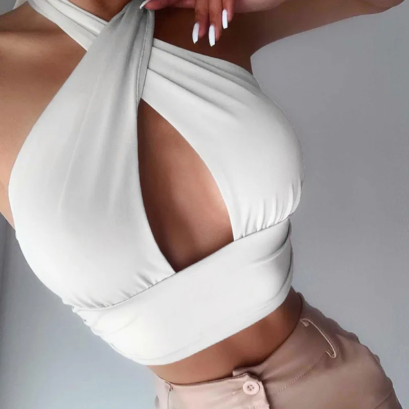Sexy Hollow Out Criss Cross Backless Halter Tops Streetwear Crop Tank Top Femme Woman's Summer Clothes C66-BZ10
Sexy Hollow Out Criss Cross Backless Halter Tops Streetwear Crop Tank Top Femme Woman's Summer Clothes C66-BZ10