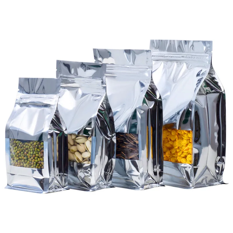 50pcs Glossy Silver Aluminum Foil Ziplock Bag 3D Resealable Snack Food Sugar Powder Corn Coffee Tea Heat Sealing Window Pouches
50pcs Glossy Silver Aluminum Foil Ziplock Bag 3D Resealable Snack Food Sugar Powder Corn Coffee Tea Heat Sealing Window Pouches