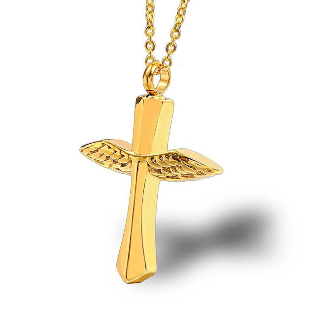 Stainless Steel Angel Cross Feather Wings Cremation Jewelry Women Ladies Human Cremation Urn Pendant Necklace Gift For Him
Stainless Steel Angel Cross Feather Wings Cremation Jewelry Women Ladies Human Cremation Urn Pendant Necklace Gift For Him