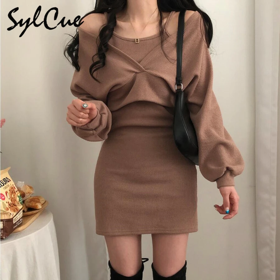 Sylcue French Sexy Pure Desire Retro Slim Suspender Skirt Long-Sleeved Short T-Shirt Scheming Two-Piece Strapless Female Dress
Sylcue French Sexy Pure Desire Retro Slim Suspender Skirt Long-Sleeved Short T-Shirt Scheming Two-Piece Strapless Female Dress