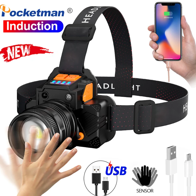 Newest T6/L2 LED Induction Headlamp USB Charging Sensor Head Light Zoomable Headlight Camping Fishing Hunting Head Torch
Newest T6/L2 LED Induction Headlamp USB Charging Sensor Head Light Zoomable Headlight Camping Fishing Hunting Head Torch