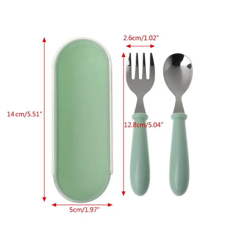 2pcs/lot Baby Feeding Spoon Fork Set Stainless Steel Toddler Infant Tableware Flatware Kids Cutlery with Ant-Dust Box Dropship
2pcs/lot Baby Feeding Spoon Fork Set Stainless Steel Toddler Infant Tableware Flatware Kids Cutlery with Ant-Dust Box Dropship