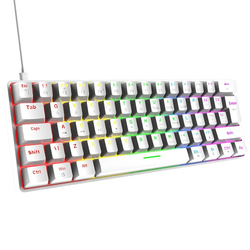 Wired Gamer Mechanical Keyboard LED Backlight Mini Multifunction Keybords Waterproof 63 Caps Keyboard For Gaming Laptop
Wired Gamer Mechanical Keyboard LED Backlight Mini Multifunction Keybords Waterproof 63 Caps Keyboard For Gaming Laptop