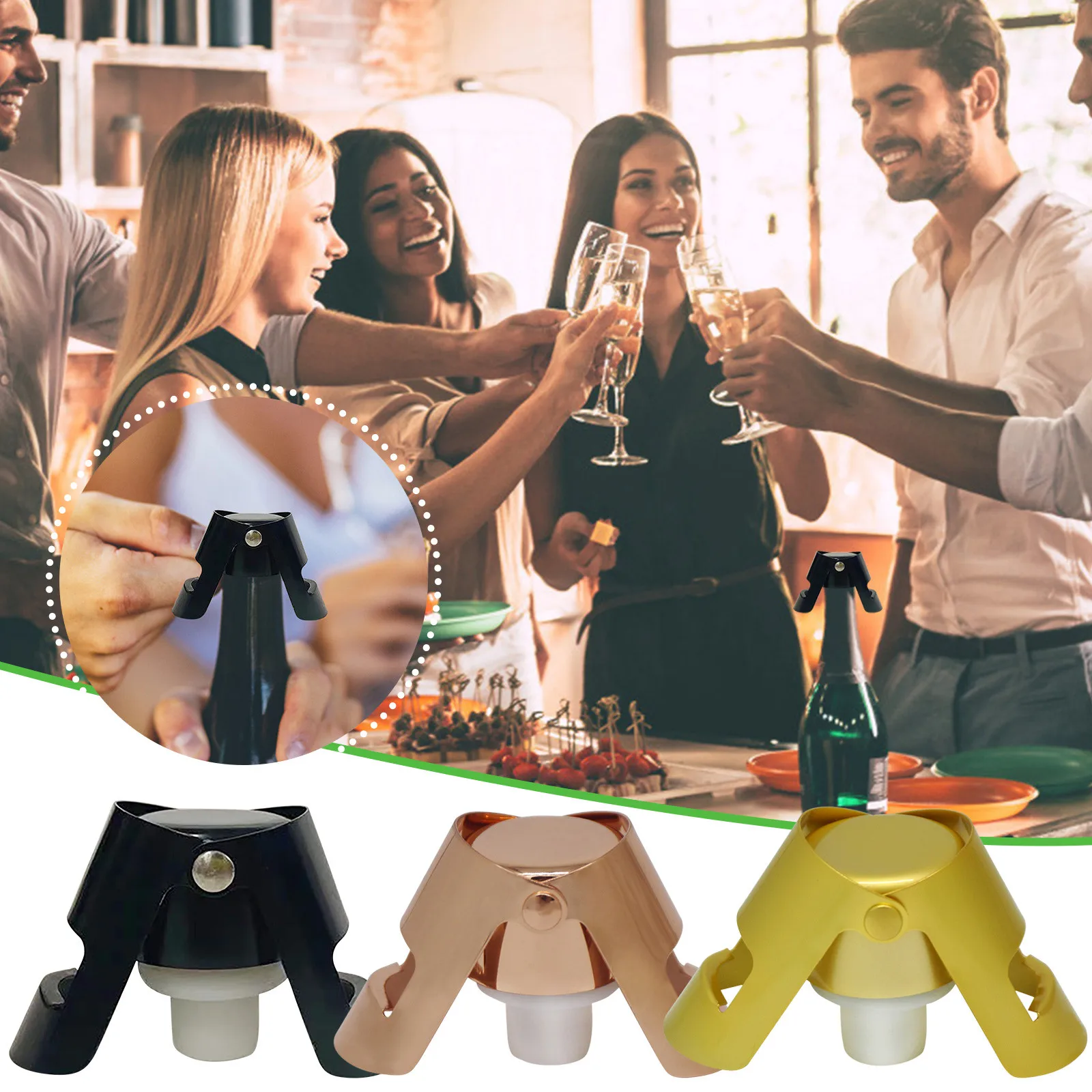 Stainless Steel Champagne Bottle Stopper Sparkling Wine Bottle Stopper Sealer Champagne Stainless Steel Stopper Protector
Stainless Steel Champagne Bottle Stopper Sparkling Wine Bottle Stopper Sealer Champagne Stainless Steel Stopper Protector