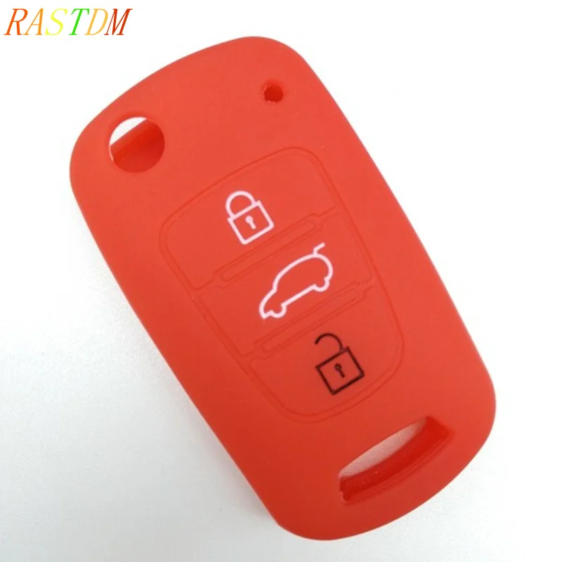Складной держатель-книжка для Kia RIO K2, K5, k7, 1 шт., силиконовый чехол для ключей, 3 кнопки