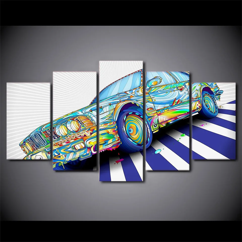 Canvas Pictures Home Decorative 5 Pieces Psychedelic Car Paintings Wall Artwork Prints Poster Hotel Modular Living Room Frame
Canvas Pictures Home Decorative 5 Pieces Psychedelic Car Paintings Wall Artwork Prints Poster Hotel Modular Living Room Frame