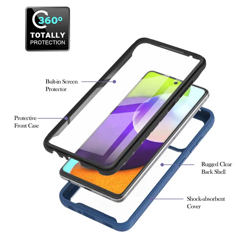 Case For Samsung Galaxy A52 5G Full Body Screen Heavy Duty Rugged Dropproof Cover For Samsung A52 4G Protector shockproof Cases 
Case For Samsung Galaxy A52 5G Full Body Screen Heavy Duty Rugged Dropproof Cover For Samsung A52 4G Protector shockproof Cases