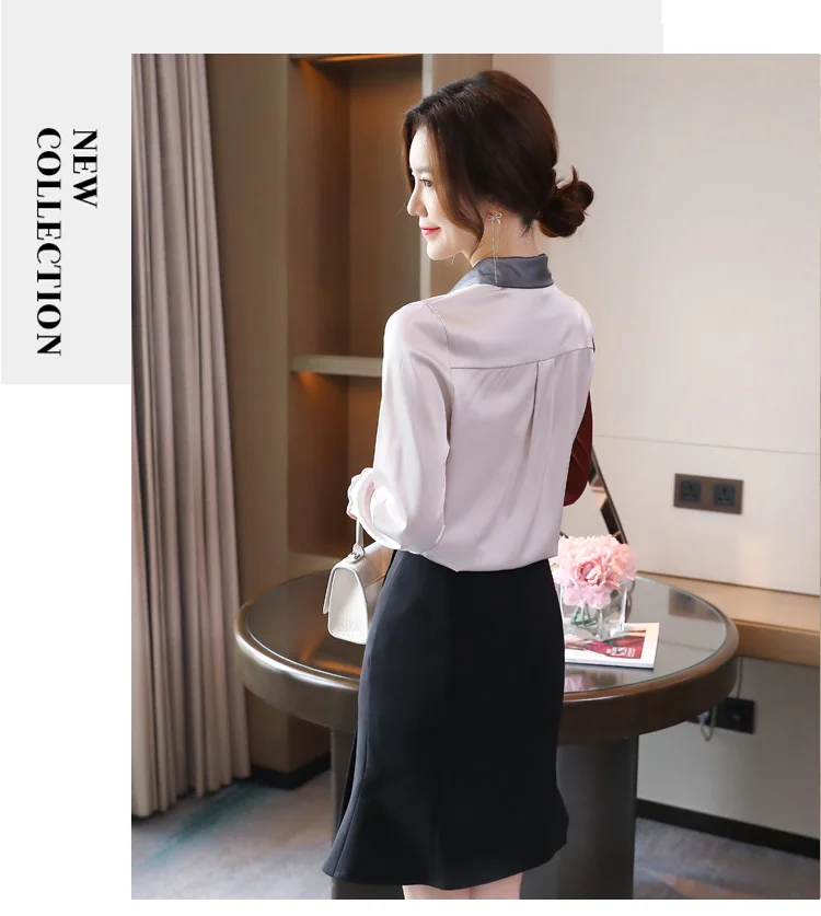 Houthion Silk Women's Blouses Buttons Striped Shirt Casual Long Sleeve Top New Clothing Office Lady Full Fashion Blouse
Houthion Silk Women's Blouses Buttons Striped Shirt Casual Long Sleeve Top New Clothing Office Lady Full Fashion Blouse