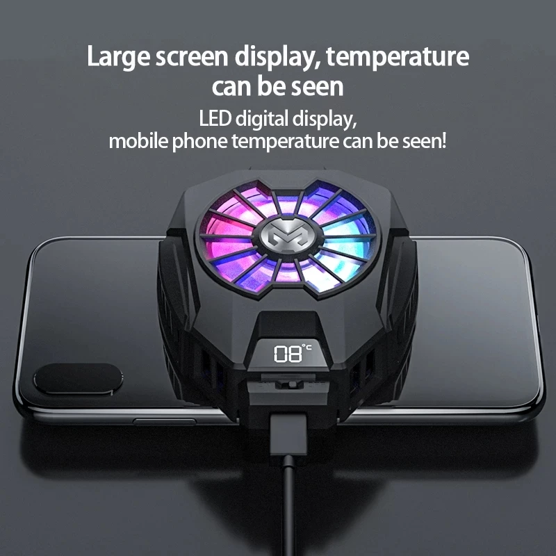 Mobile Phone Cooler 7500 Rpm DC Motor Noise Reduction Phone Heat Sink Cooling Fan With RGB Backlight For Android ios Smartphone
Mobile Phone Cooler 7500 Rpm DC Motor Noise Reduction Phone Heat Sink Cooling Fan With RGB Backlight For Android ios Smartphone