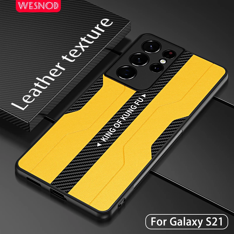 Fashion Leather Shockproof Phone Case For Samsung Galaxy S21 Ultra Plus Luxury Soft Sillicone Creative Cover Stripe Designer Men
Fashion Leather Shockproof Phone Case For Samsung Galaxy S21 Ultra Plus Luxury Soft Sillicone Creative Cover Stripe Designer Men