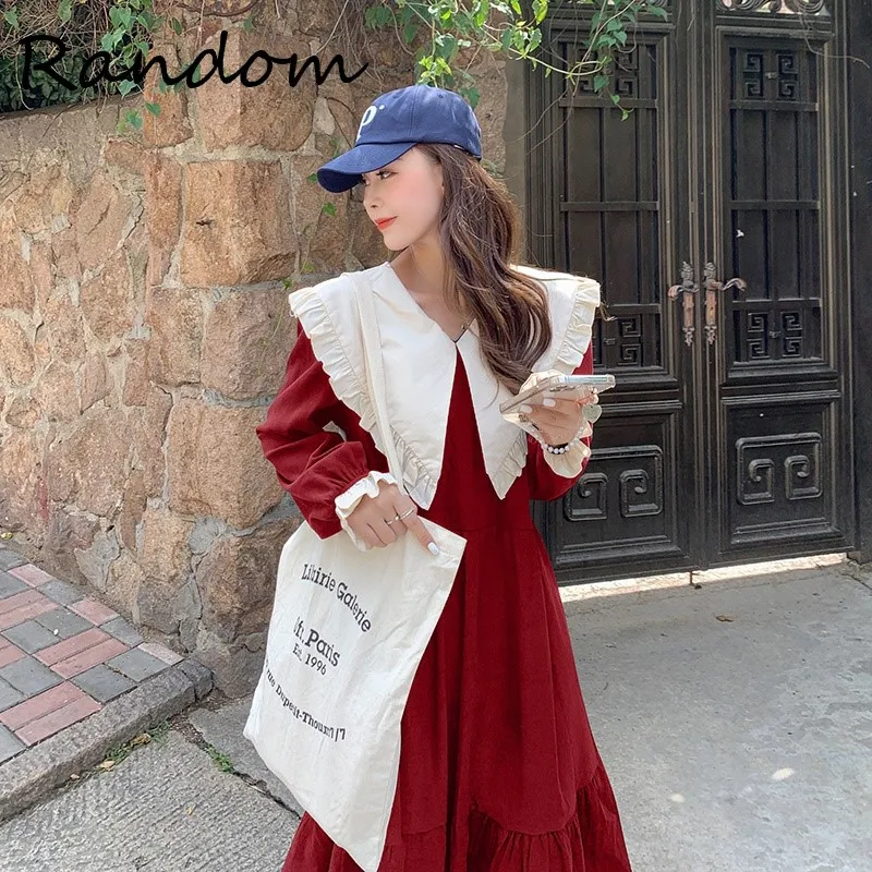 Женское платье-миди с длинным рукавом и воротником «Питер Пэн»
Женское платье-миди с длинным рукавом и воротником «Питер Пэн»