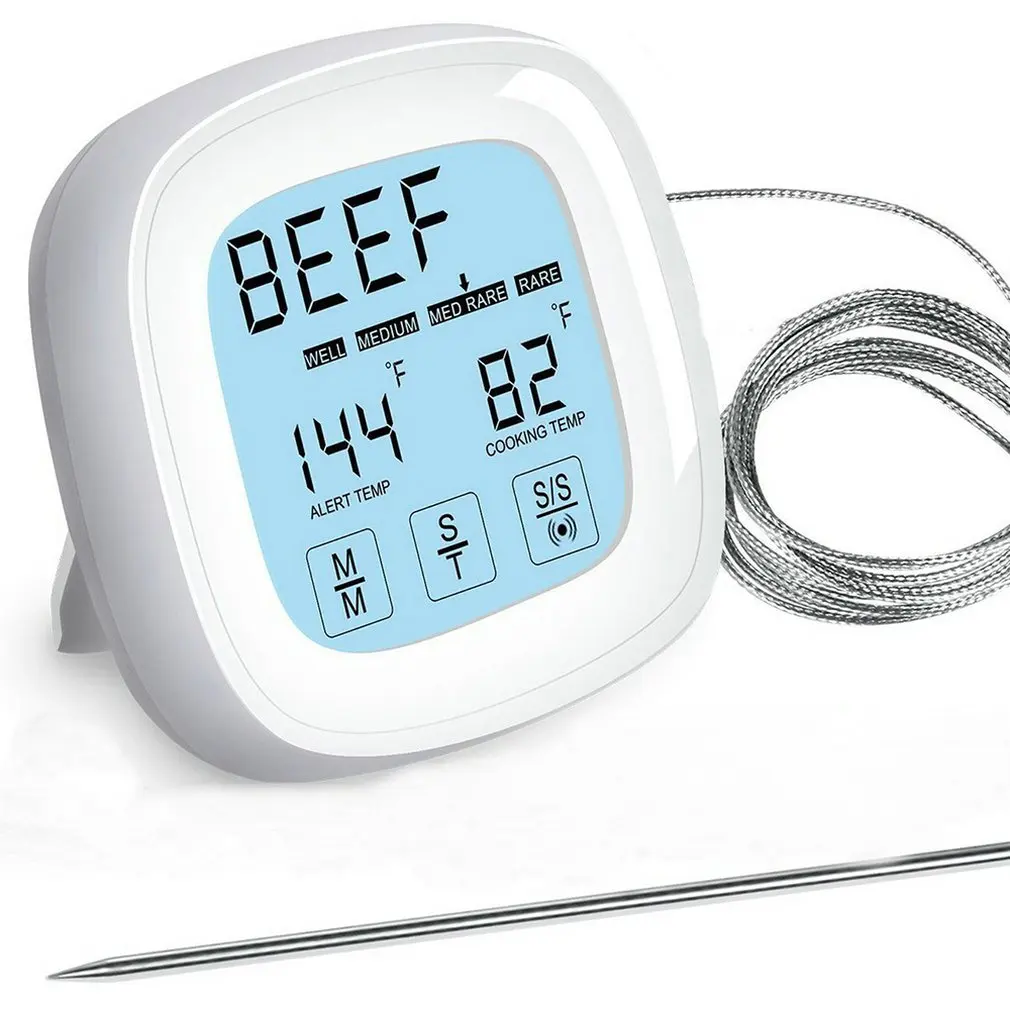 Food Thermometer Waterproof Touch Screen Timer Kitchen Electronic Thermometer Baking BBQ Meat Thermometer
Food Thermometer Waterproof Touch Screen Timer Kitchen Electronic Thermometer Baking BBQ Meat Thermometer