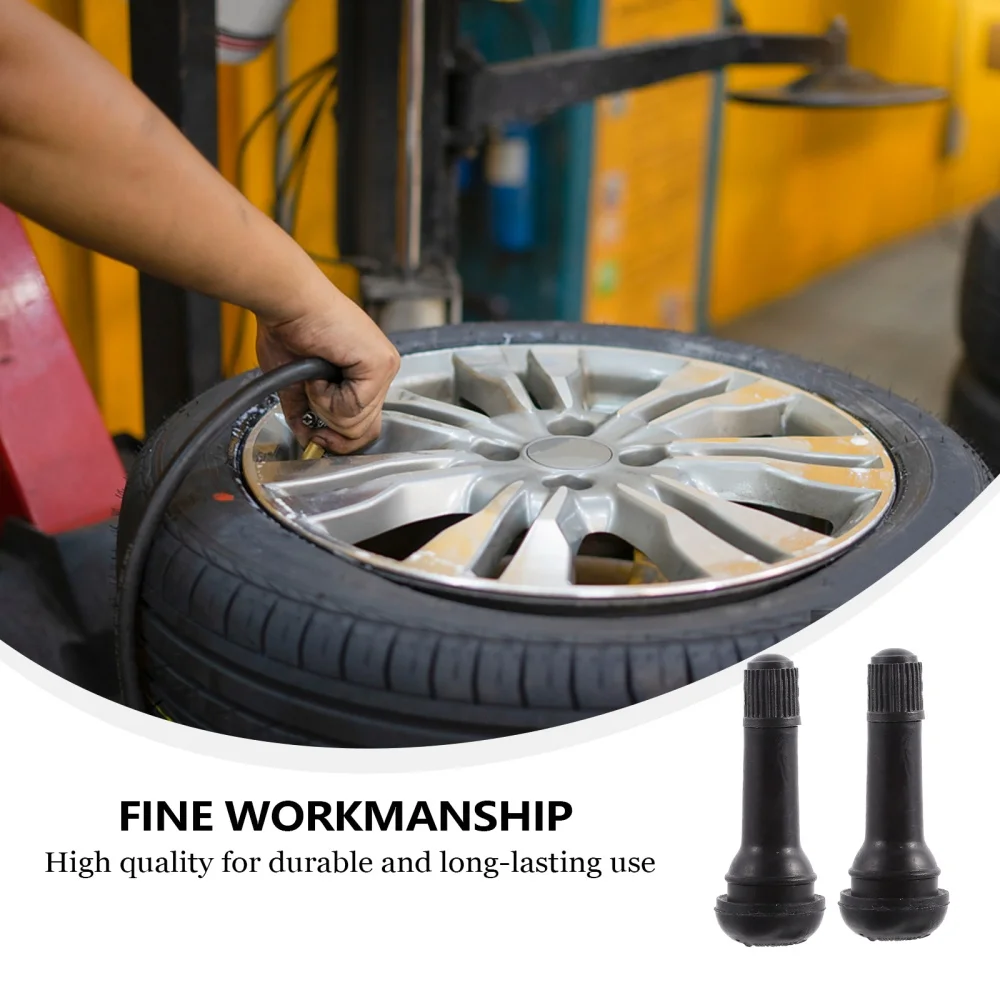 10Pcs TR414 Car Tire Stem Caps Rubber Tubeless Stem Caps Suit