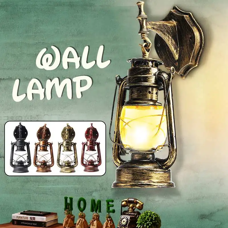 E27 European Retro LED Wall Lamp Vintage Kerosene Lamps Light Fixture For Bar Coffee Shop Bathroom Sconce pendant lights
E27 European Retro LED Wall Lamp Vintage Kerosene Lamps Light Fixture For Bar Coffee Shop Bathroom Sconce pendant lights