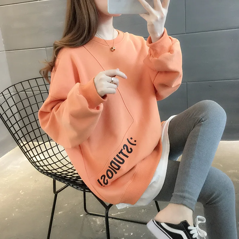 2020 autumn and winter new fake two solid color Joker round neck pullover fashion vests girls loose jacket coat
2020 autumn and winter new fake two solid color Joker round neck pullover fashion vests girls loose jacket coat