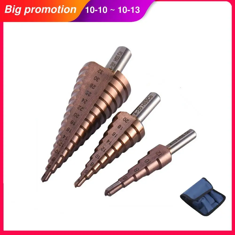 Hss 4241 6542 M35 high speed steel spiral groove step drill 4-12 / 4-20 / 4-32mm cone cutting tool steel woodworking metal drill
Hss 4241 6542 M35 high speed steel spiral groove step drill 4-12 / 4-20 / 4-32mm cone cutting tool steel woodworking metal drill