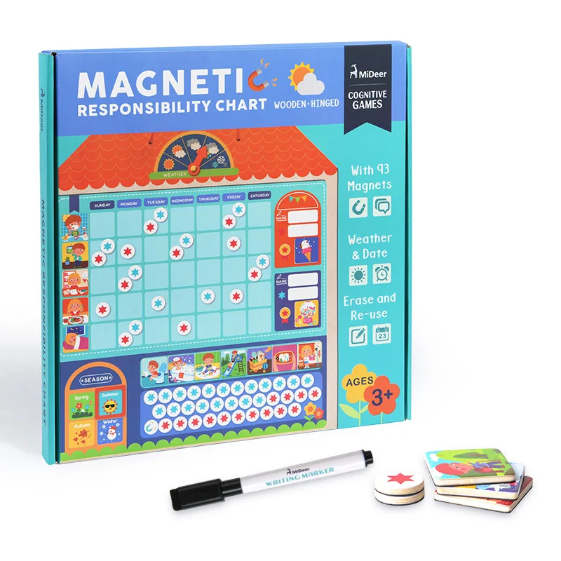 Milu Children's Wooden Plan Form Baby Self-Discipline Behavior Record Form Learning Encouragement Stickers Reward Toys
Milu Children's Wooden Plan Form Baby Self-Discipline Behavior Record Form Learning Encouragement Stickers Reward Toys