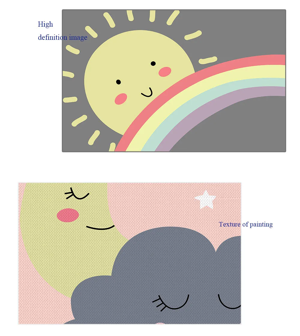 Baby Nursery Art Canvas Poster Rainbow Cloud Cartoon Decorative Print Wall Painting Nordic Kids Decoration Picture Bedroom Decor
Baby Nursery Art Canvas Poster Rainbow Cloud Cartoon Decorative Print Wall Painting Nordic Kids Decoration Picture Bedroom Decor