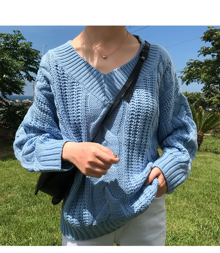 Women's Wear 2020 Autumn and Winter New Loose Hemp Wool V Collar Solid Color Pullover Plus Size Winter Clothes for Women
Women's Wear 2020 Autumn and Winter New Loose Hemp Wool V Collar Solid Color Pullover Plus Size Winter Clothes for Women