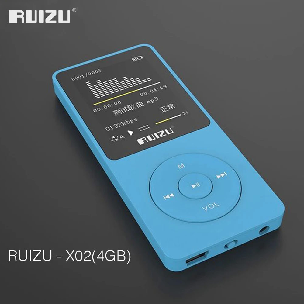 

2016 100% original English version Ultrathin MP3 Player with 4GB storage and 1.8 Inch Screen can play 80h, Original RUIZU X02