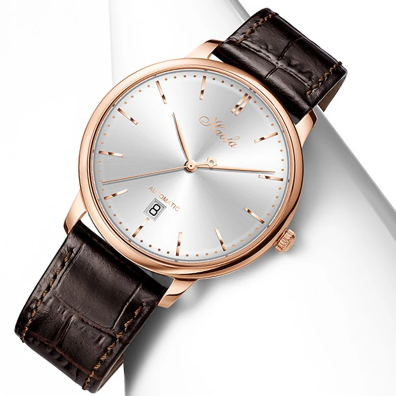 HAOFA Automatica Watch Ultra-thin Watch 9.6MM Thickness Sapphire Luxury Rose Gold Case 316L Stainless Steel Waterproof Date
HAOFA Automatica Watch Ultra-thin Watch 9.6MM Thickness Sapphire Luxury Rose Gold Case 316L Stainless Steel Waterproof Date
