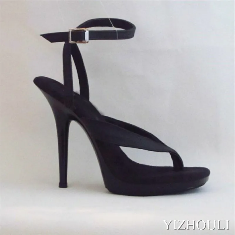 13 cm matte black stiletto sexy sandals, fashion barefoot thin band professional model stage show sandals
13 cm matte black stiletto sexy sandals, fashion barefoot thin band professional model stage show sandals