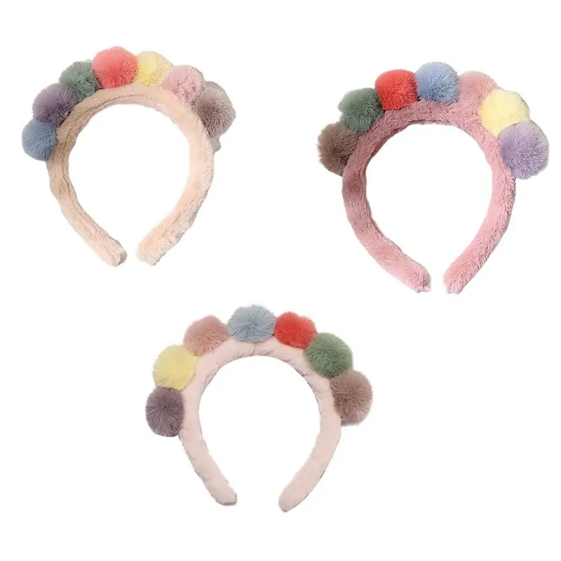 Cute Rainbow Color Hair Ball Headband Soft Plush Anti-slip Hair Hoop Girl Decor 2XPC 
Cute Rainbow Color Hair Ball Headband Soft Plush Anti-slip Hair Hoop Girl Decor 2XPC