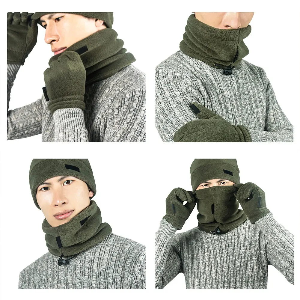 3pcs Winter Warm Skiing Cycling Special Grade Fleece Solid Color Green Three-Piece Hood Hat Bib Gloves windproof ear protector
3pcs Winter Warm Skiing Cycling Special Grade Fleece Solid Color Green Three-Piece Hood Hat Bib Gloves windproof ear protector