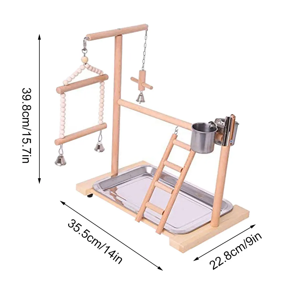 Wooden Bird Perch Stand Parrot Platform Playground Bird Playground Stand Gym Playstand Ladder Interactive Toys With Feeder Cups
Wooden Bird Perch Stand Parrot Platform Playground Bird Playground Stand Gym Playstand Ladder Interactive Toys With Feeder Cups
