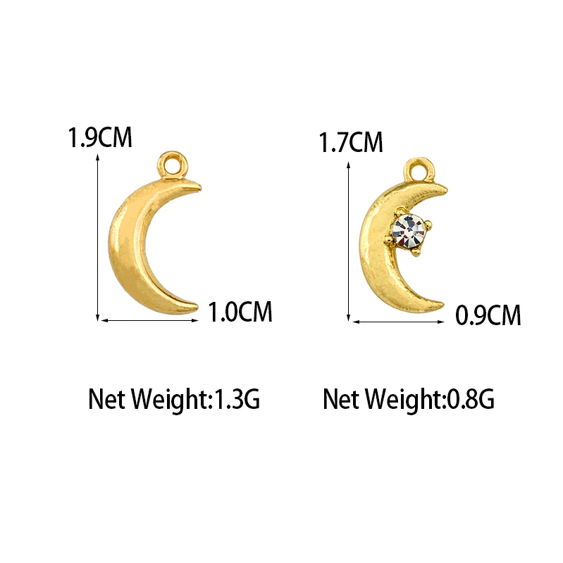 10Pcs Gold Color Moon Rhinestone Charms Alloy Pendant Mix Style For Jewelry Making DIY Handmade Earring Necklace Crafts Supplies
10Pcs Gold Color Moon Rhinestone Charms Alloy Pendant Mix Style For Jewelry Making DIY Handmade Earring Necklace Crafts Supplies