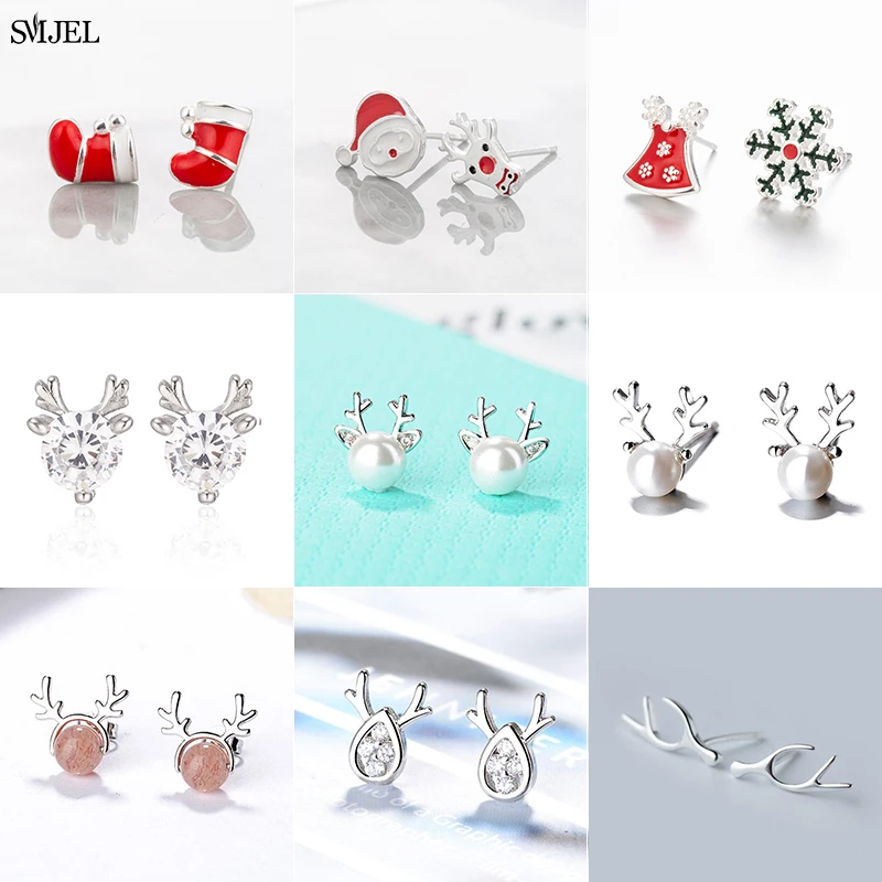 New Fashion Christmas Earrings Snowflake Creative Antler Santa Pearl Deer Head Crystal Earring For Women New Year Gift Child
New Fashion Christmas Earrings Snowflake Creative Antler Santa Pearl Deer Head Crystal Earring For Women New Year Gift Child