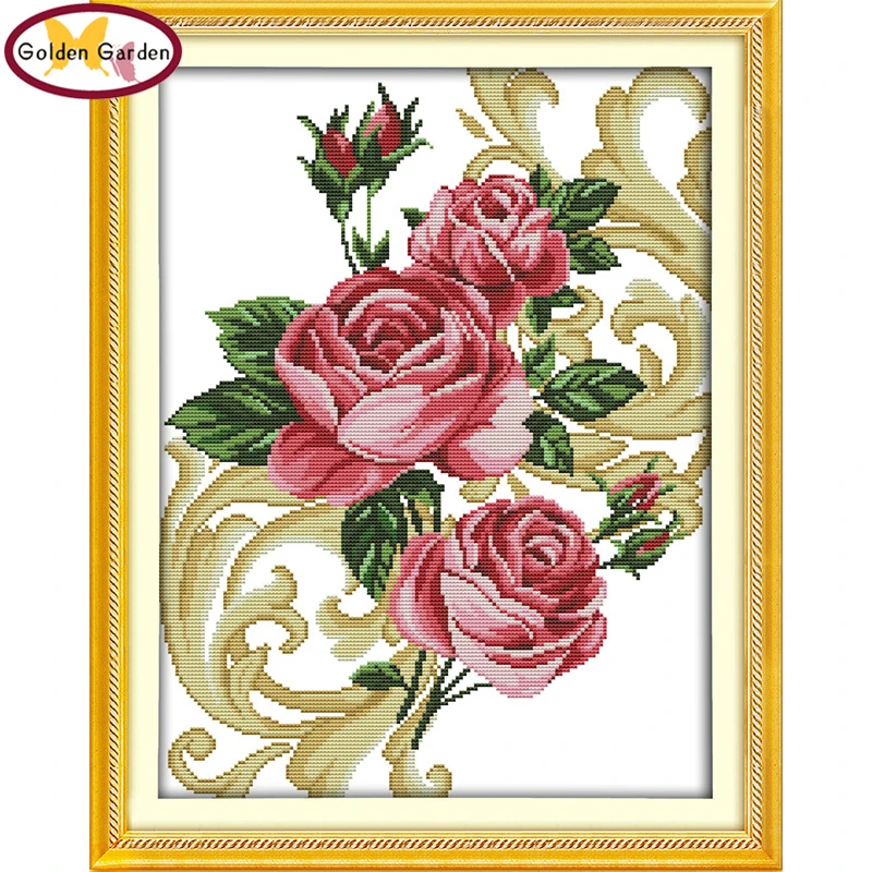 GG Roses Flower Chinese Cross Stitch Counted Cross Stitch Kit Embroidery Cross Crafts 11CT 14CT Cross Stitch Set for Home Decor
GG Roses Flower Chinese Cross Stitch Counted Cross Stitch Kit Embroidery Cross Crafts 11CT 14CT Cross Stitch Set for Home Decor