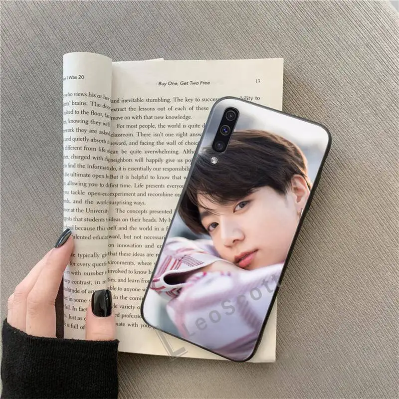 Jungkook корейский певец Мальчик Звезда черный резиновый телефон для Samsung A20 A30 30s A40 A7