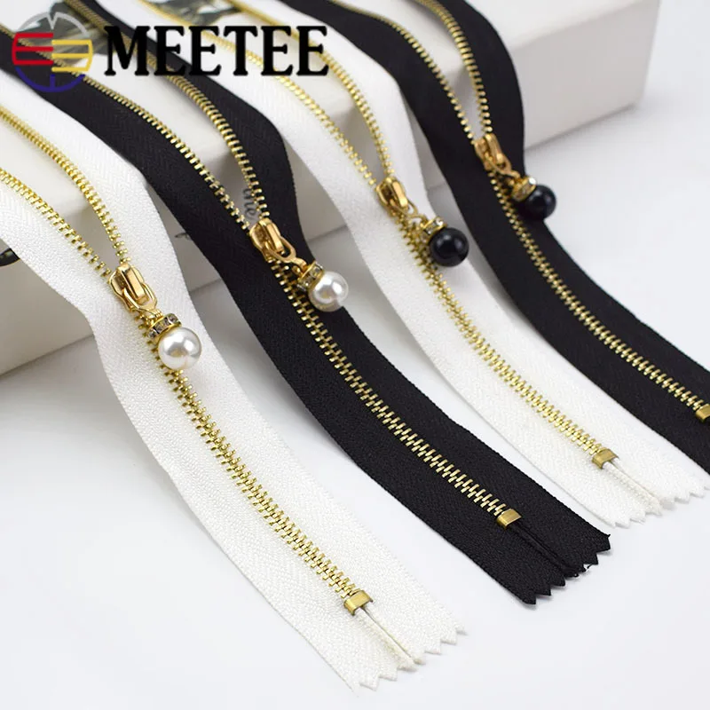 Meetee 10 шт. 3 #20/30 см металлическая застежка молния жемчужный Съемник закрытый
