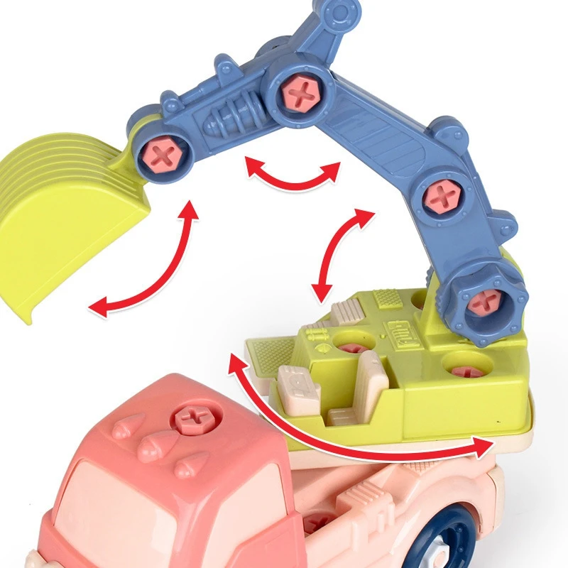 

Kids Mini Cartoon DIY Assemble Truck Take Apart Car Vehicle Toy Set with Screwdriver Tool Gifts