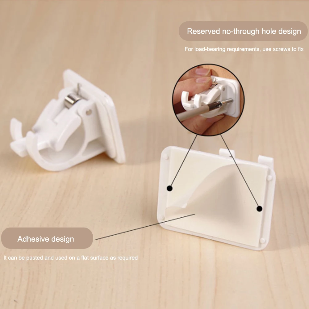 2Pcs Self-Adhesive Hooks Wall Mounted Curtain Rod Bracket Shower Curtain Rod Fixed Clip Hanging Rack
2Pcs Self-Adhesive Hooks Wall Mounted Curtain Rod Bracket Shower Curtain Rod Fixed Clip Hanging Rack