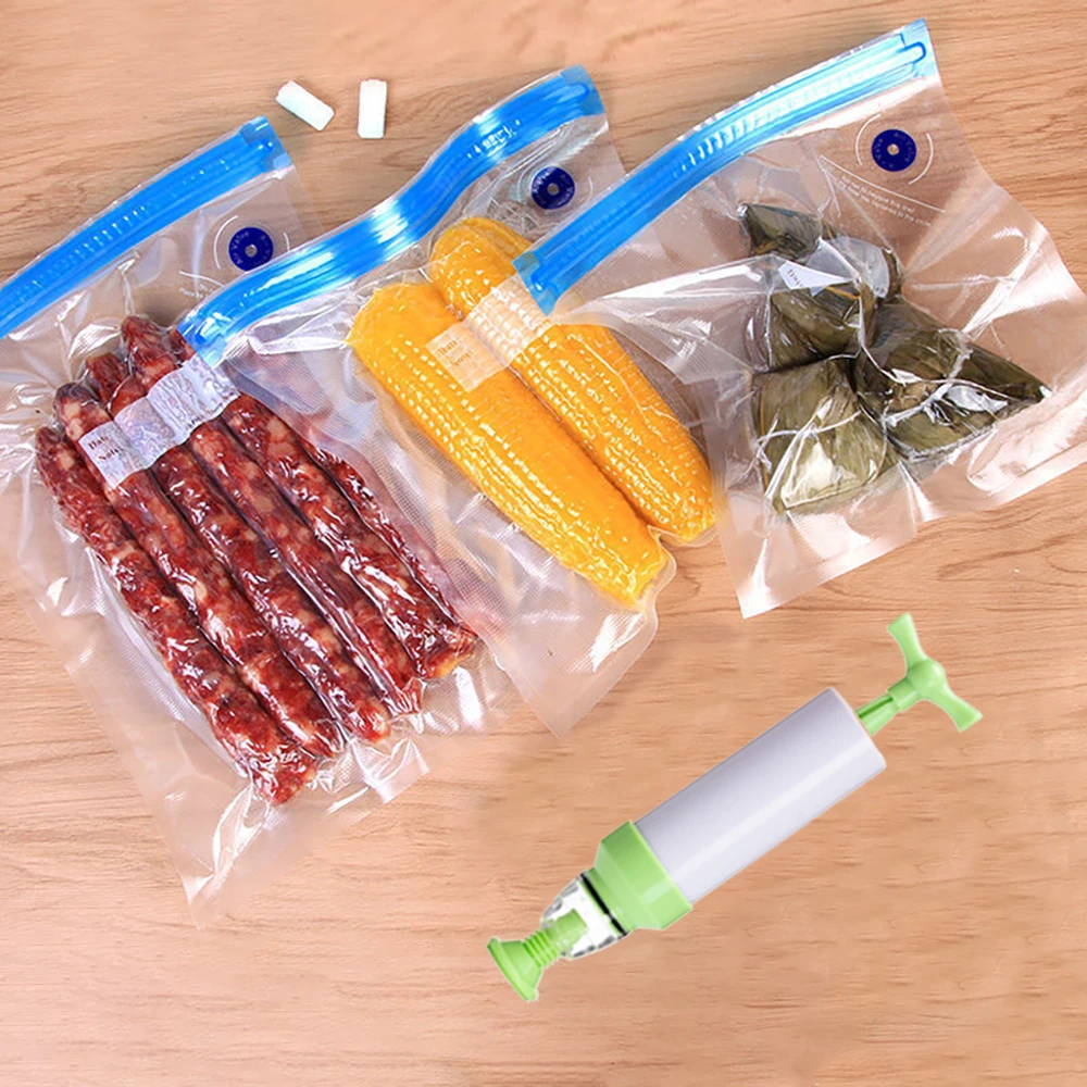 22Pcs Reusable Vacuum Food Sealer Storage Bag With Air Pump Suitable For Refrigerator Plastic Ziplock Seal Bag Preservation
22Pcs Reusable Vacuum Food Sealer Storage Bag With Air Pump Suitable For Refrigerator Plastic Ziplock Seal Bag Preservation