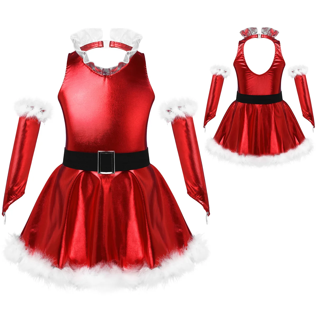 Kids Girls Clothes 2020 Red Christmas Costume Outfit Sleeveless V Neck Ruffle Elastic Waistband Backless Dress Split Sleeve Cuff
Kids Girls Clothes 2020 Red Christmas Costume Outfit Sleeveless V Neck Ruffle Elastic Waistband Backless Dress Split Sleeve Cuff