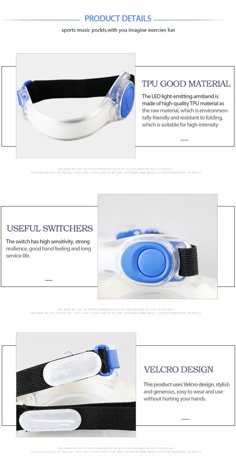 Outdoor Sports Night Running Armband Led Silicone Light Safety Belt Arm Leg Warning Wristband For Cycling Bike Bicycle Party 
Outdoor Sports Night Running Armband Led Silicone Light Safety Belt Arm Leg Warning Wristband For Cycling Bike Bicycle Party