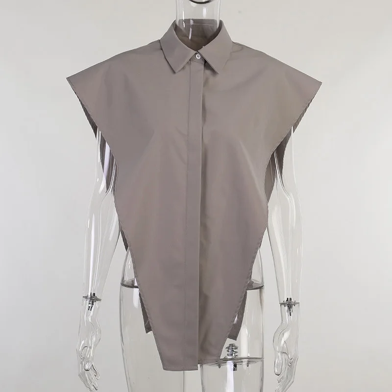 White Button Up Shirt Women Crop Tops Summer Sleeveless Loose Casual Blouses 2021 Femme Sexy Turn-down Collar Vest Tee
White Button Up Shirt Women Crop Tops Summer Sleeveless Loose Casual Blouses 2021 Femme Sexy Turn-down Collar Vest Tee