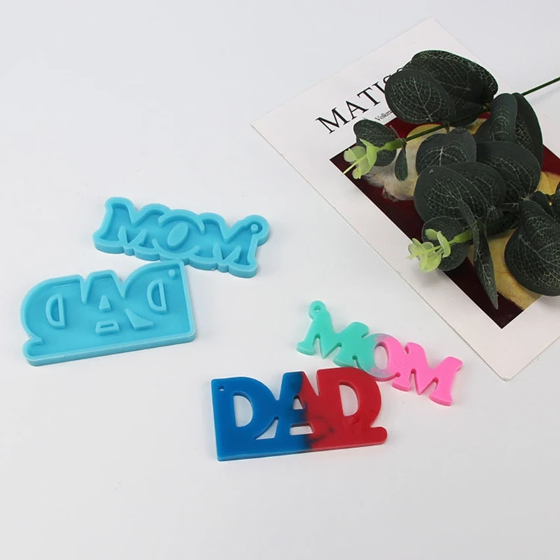 2 Pcs DAD and MOM Keychain Epoxy Resin Mold Earrings Pendant Silicone Mould DIY Crafts Jewelry Necklace Casting Tool
2 Pcs DAD and MOM Keychain Epoxy Resin Mold Earrings Pendant Silicone Mould DIY Crafts Jewelry Necklace Casting Tool