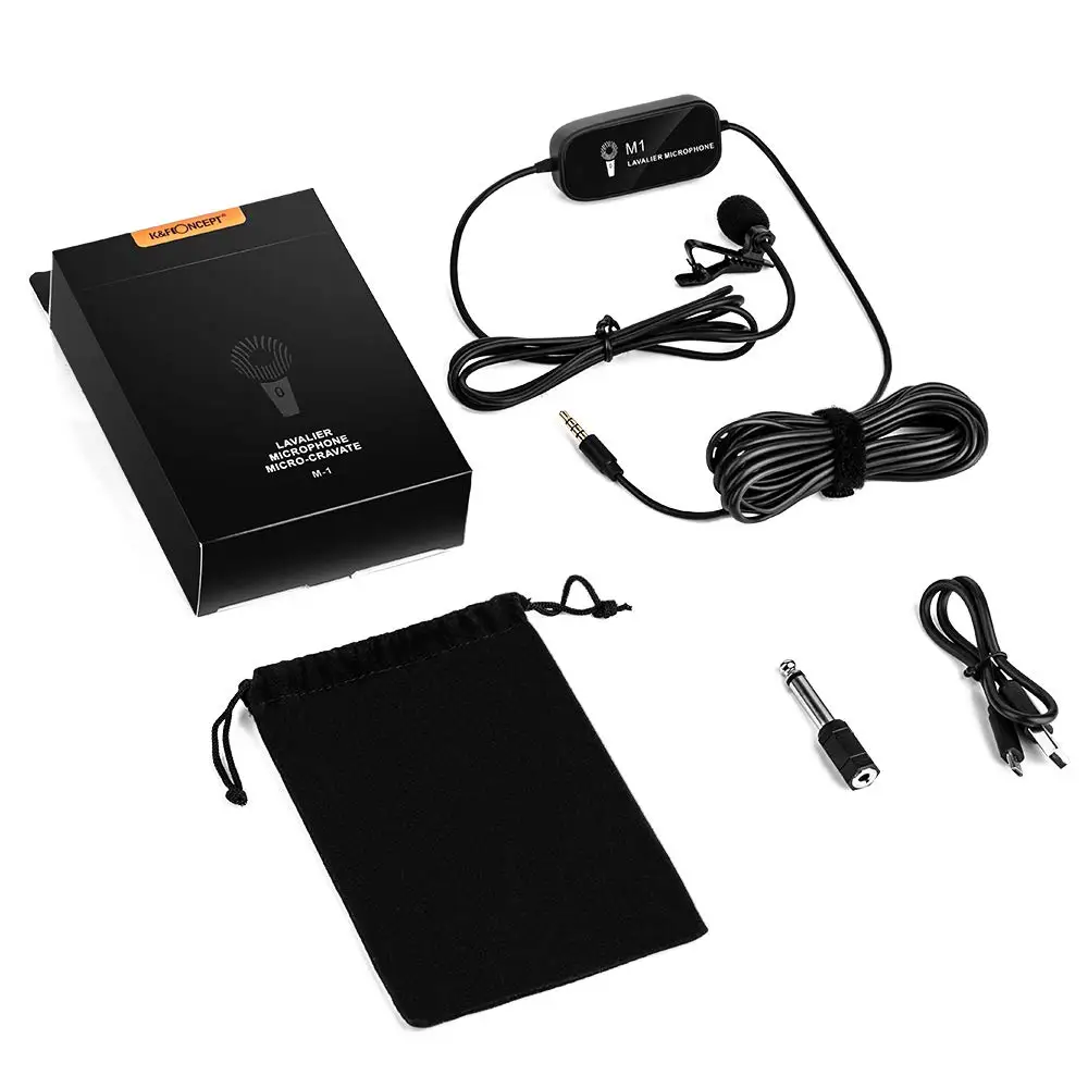 K&F Concept M1 3.5mm Lav Rechargeable Lapel Condenser Mic with Clip-on Recording System for Smart Phones DSLR Cameras Video
K&F Concept M1 3.5mm Lav Rechargeable Lapel Condenser Mic with Clip-on Recording System for Smart Phones DSLR Cameras Video