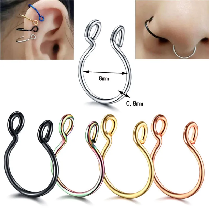 False Nose Ring Nasal Nail Hole Without Piercing The European And American Fashion Jewelry Female Puncture Accessories
False Nose Ring Nasal Nail Hole Without Piercing The European And American Fashion Jewelry Female Puncture Accessories